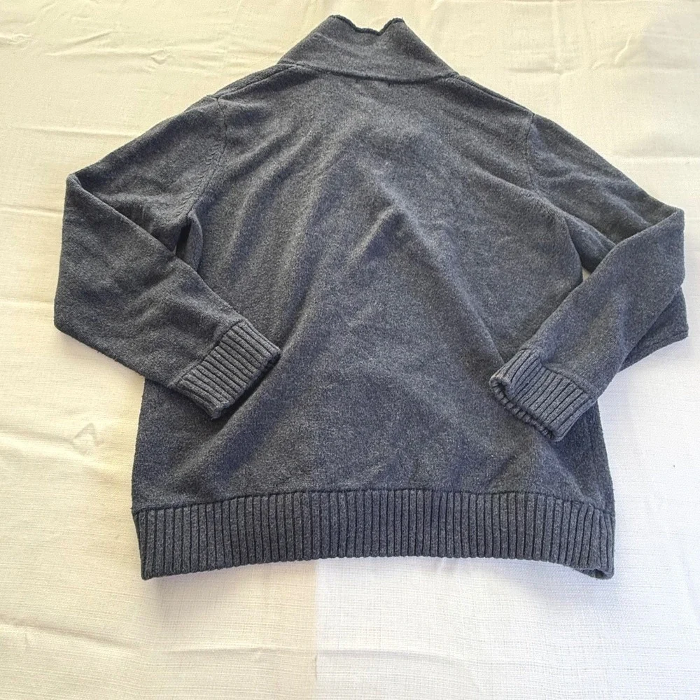 Banana Republic Mens XL Navy Blue Shawl Collar Toggle Wool Blend‎ Sweater
